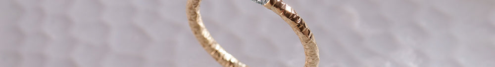 Textured Diamond Band, 10K Solid Gold, 1/10 ct Lab Grown Diamond-1