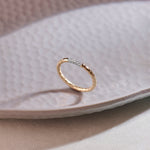 Textured Diamond Band, 10K Solid Gold, 1/10 ct Lab Grown Diamond-1