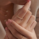 Twisted Stackable Diamond Band, 14K Solid Gold, 1/2 ct Lab Grown Diamond-2