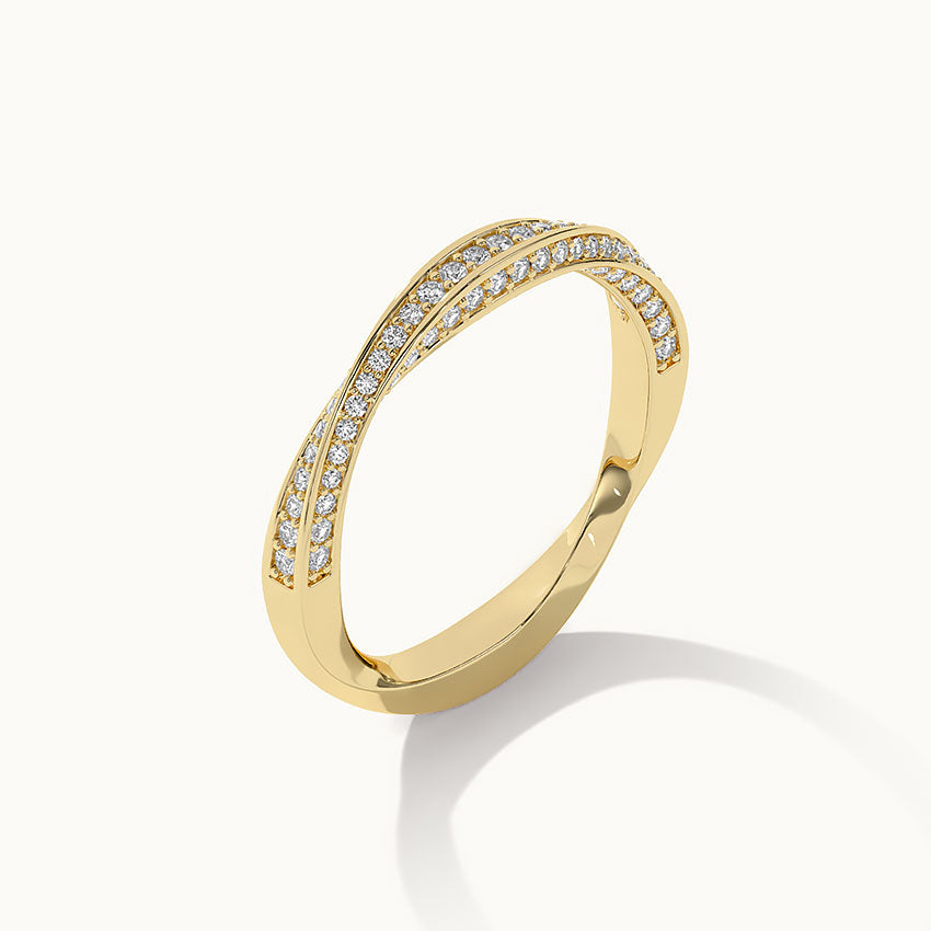 Twisted Stackable Diamond Band