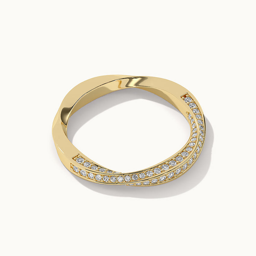 Twisted Stackable Diamond Band