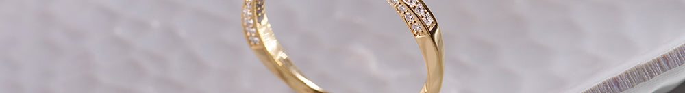 Twisted Stackable Diamond Band, 14K Gold Vermeil, 1/2 ct Lab Grown Diamond-1