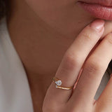 Coiled Diamond Band, 14K Solid Gold, 1/4 ct Lab Grown Diamond-4