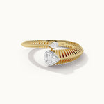 Coiled Diamond Band, 14K Solid Gold, 1/4 ct Lab Grown Diamond-3