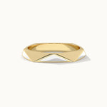 Pyramid Cera Band, 14K Solid Gold-3