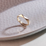 Pyramid Cera Band, 14K Solid Gold-6
