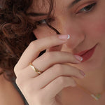 Pyramid Cera Band, 14K Gold Vermeil-2