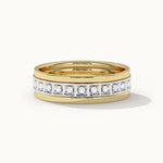 Trio Stackable Diamond Band, 14K Solid Gold, 1/4 ct Lab Grown Diamond-4
