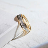 Trio Stackable Diamond Band, 14K Gold Vermeil, 1/4 ct Lab Grown Diamond-8