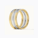 Three Stackable Diamond Band, 14K Solid Gold, 1/3 ct Lab Grown Diamond-6