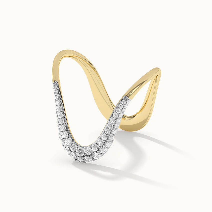 Vanki Pave Diamond Ring, 10K Solid Gold, 1/3 ct Lab Grown Diamond-8