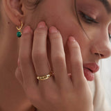 Stackable Pyramid Band, 14K Solid Gold-2