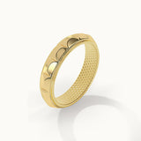 Stackable Pyramid Band, 14K Solid Gold-7