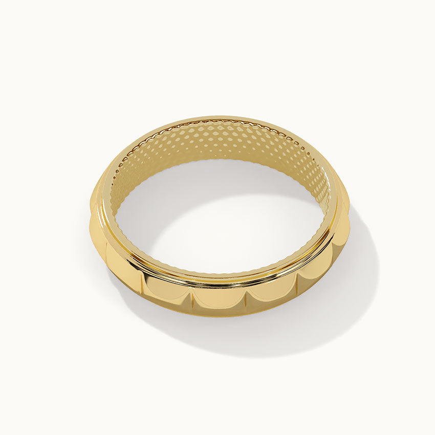 Stackable Pyramid Band, 14K Solid Gold-8