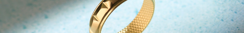 Stackable Pyramid Band, 14K Solid Gold-1