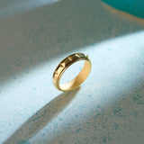 Stackable Pyramid Band, 14K Solid Gold-1