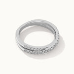 Criss Cross Overlapping Diamond Band, Sterling Silver, 1/3 ct Lab Grown Diamond-6