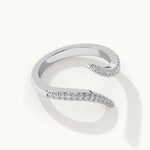 Open Wrap Diamond Band, 14K Solid Gold, 1/5 ct Lab Grown Diamond-6