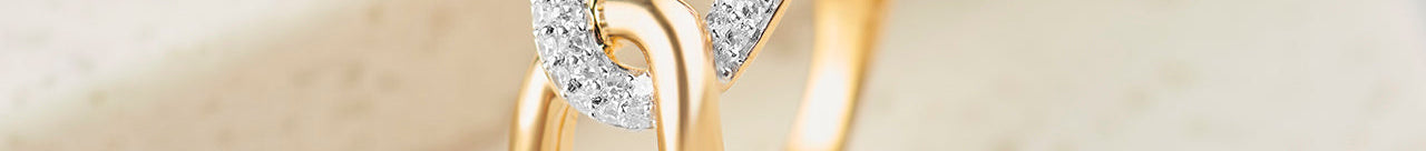 Interlocked Wide Loop Diamond Band, 14K Gold Vermeil, 1/3 ct Lab Grown Diamond-1