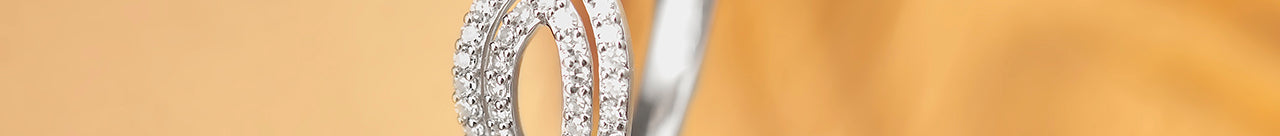 Open Leaf Diamond Ring, Sterling Silver, 3/8 ct Lab Grown Diamond-1