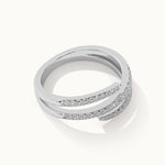 Three Row Coil Diamond Band, Sterling Silver, 1/4 ct Lab Grown Diamond-6
