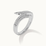 Swirl Wrap Diamond Band, 14K Solid Gold, 1/4 ct Lab Grown Diamond-5