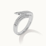 Swirl Wrap Diamond Band, Sterling Silver, 1/4 ct Lab Grown Diamond-5