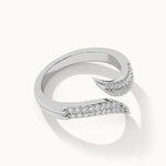 Swirl Wrap Diamond Band, 14K Solid Gold, 1/4 ct Lab Grown Diamond-6