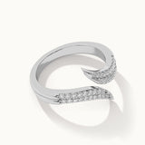 Swirl Wrap Diamond Band, 14K Solid Gold, 1/4 ct Lab Grown Diamond-6