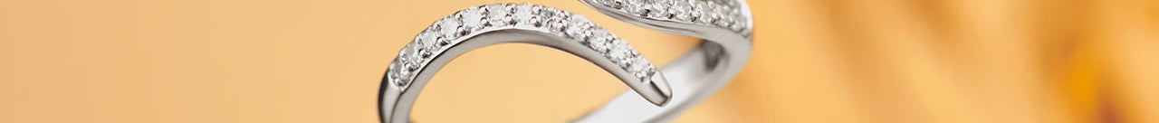 Open Swirl Diamond Band, 14K Solid Gold, 1/3 ct Lab Grown Diamond-1