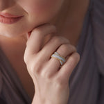 Wide Criss Cross Diamond Band, 14K Gold Vermeil, 1/2 ct Lab Grown Diamond-8