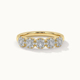 Five Stone Diamond Band, 14K Solid Gold, 3/8 ct Lab Grown Diamond-3