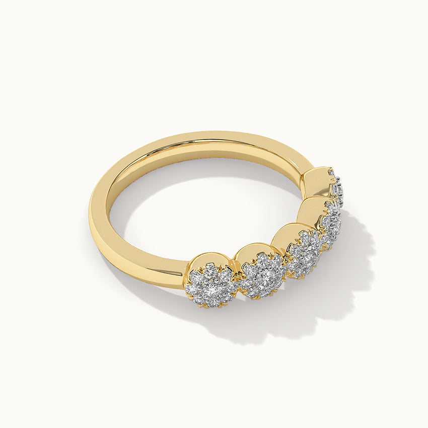 Five Stone Diamond Band, 14K Solid Gold, 3/8 ct Lab Grown Diamond-7