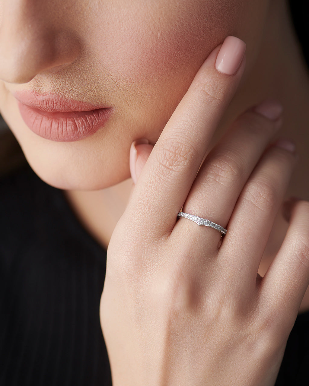Tiara Stackable Diamond Band, Sterling Silver, 1/3 ct Lab Grown Diamond-5