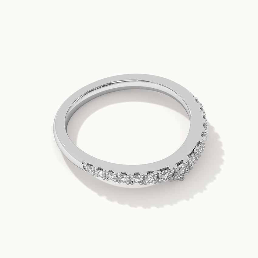 Tiara Stackable Diamond Band, Sterling Silver, 1/3 ct Lab Grown Diamond-7