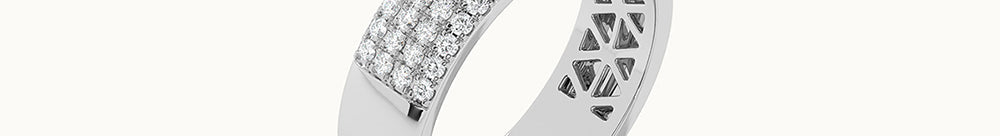Elegant Half Eternity Band, 10K Solid Gold, 1/2 ct Lab Grown Diamond-1