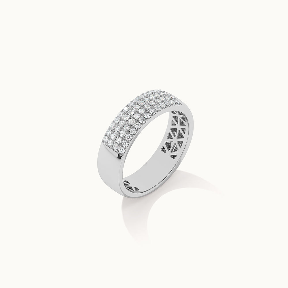 Elegant Half Eternity Band, 10K Solid Gold, 1/2 ct Lab Grown Diamond-1