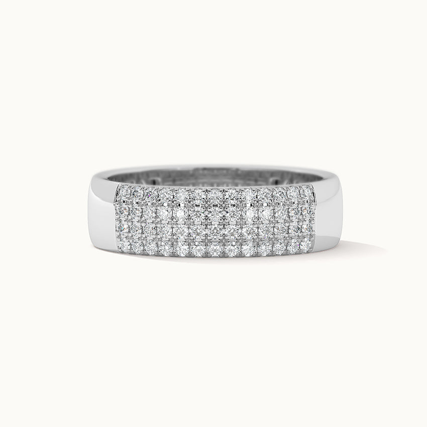 Elegant Half Eternity Band, 10K Solid Gold, 1/2 ct Lab Grown Diamond-7
