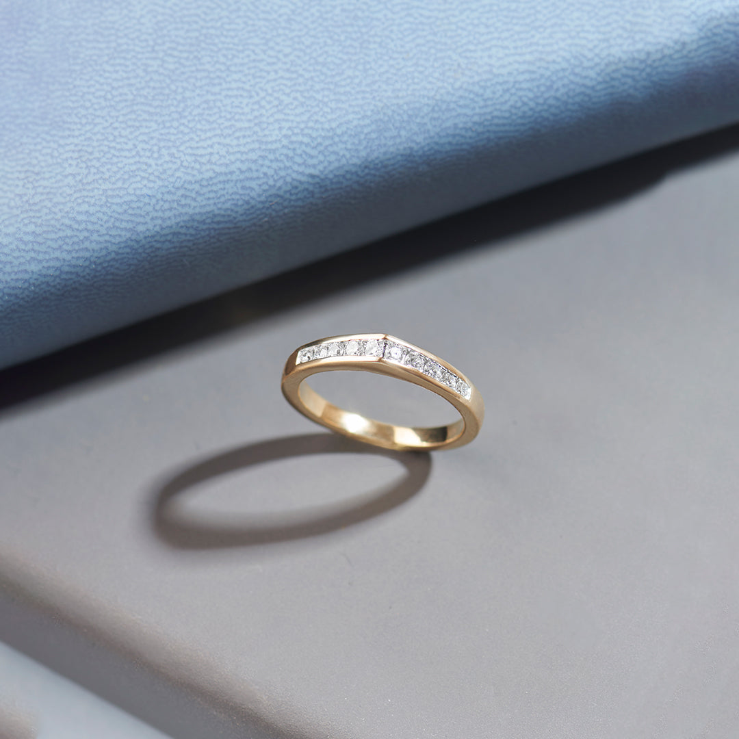 Peak Diamond Ring, 14K Gold Vermeil, 1/3 ct Lab Grown Diamond-1