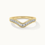 Wave Diamond Band, 14K Gold Vermeil, 1/3 ct Lab Grown Diamond-3