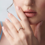 Wave Diamond Band, 14K Gold Vermeil, 1/3 ct Lab Grown Diamond-2