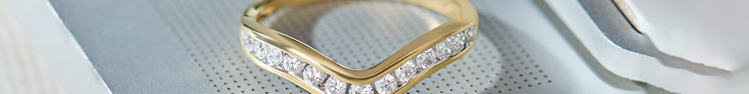 Wave Diamond Band, 14K Solid Gold, 1/3 ct Lab Grown Diamond-1
