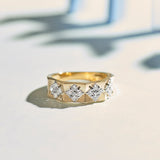 Statement Faceted Band, 14K Gold Vermeil, 1/2 ct Lab Grown Diamond-6
