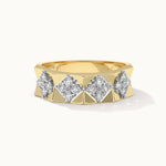 Statement Faceted Band, 14K Gold Vermeil, 1/2 ct Lab Grown Diamond-3
