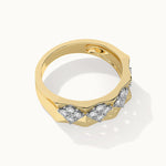 Statement Faceted Band, 14K Solid Gold, 1/2 ct Lab Grown Diamond-8