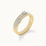 Double Row Diamond Band, 14K Solid Gold, 1/2 ct Lab Grown Diamond-6