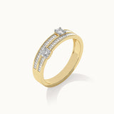 Double Row Diamond Band, 14K Solid Gold, 1/2 ct Lab Grown Diamond-6