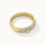 Double Row Diamond Band, 14K Solid Gold, 1/2 ct Lab Grown Diamond-7