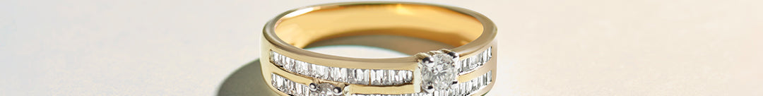 Double Row Diamond Band, 14K Solid Gold, 1/2 ct Lab Grown Diamond-1