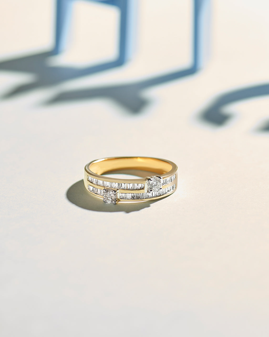 Double Row Diamond Band, 14K Solid Gold, 1/2 ct Lab Grown Diamond-5